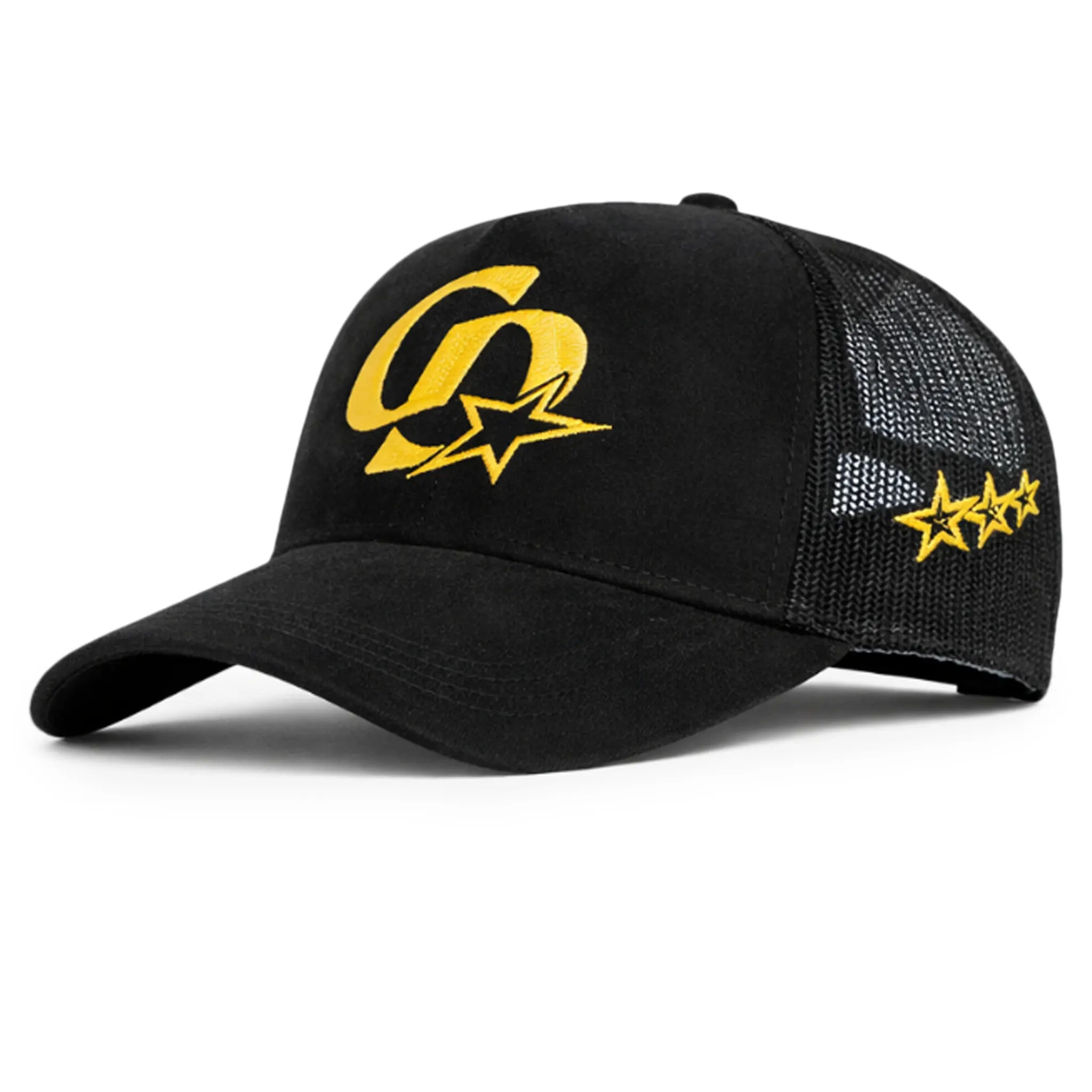 Cardair CD Star Suede Black Yellow Trucker Cap